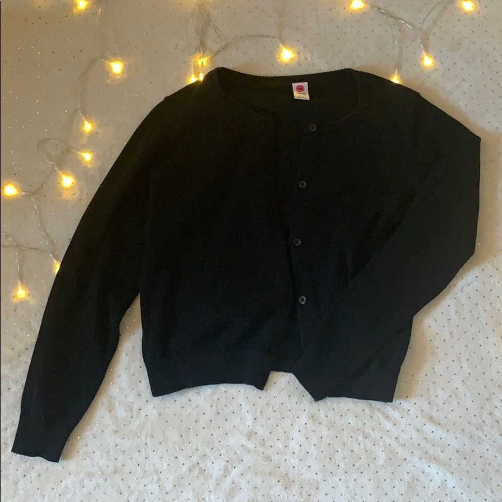 Black cardigan